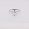 Solitaire Elegant 14K white gold marquise diamond ring with a diamond measuring 7x4.73 mm and weighing 0.68 carat. Ring size 6.25 US.