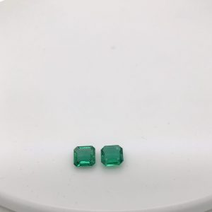 Natural emerald octagon gemstone, 1.71 carats, 6x6 mm, untreated and sourced from Zambia. Ideal for fine jewelry including earrings, rings, or pendants. Birthstone for May.