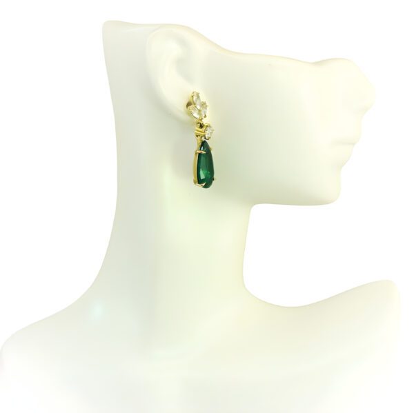 Shop Stunning Natural Emerald Drop Earrings in 18K Gold - The Perfect Statement Jewelry