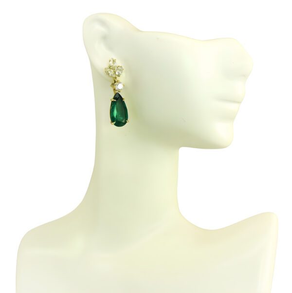 Shop Stunning Natural Emerald Drop Earrings in 18K Gold - The Perfect Statement Jewelry