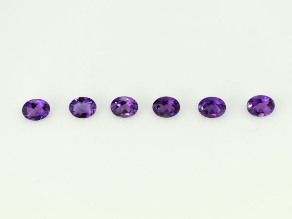 natural amethyst oval cut, 1.20 - 1.85 carats, 9 x 7 mm, suitable for jewelry, February birthstone.