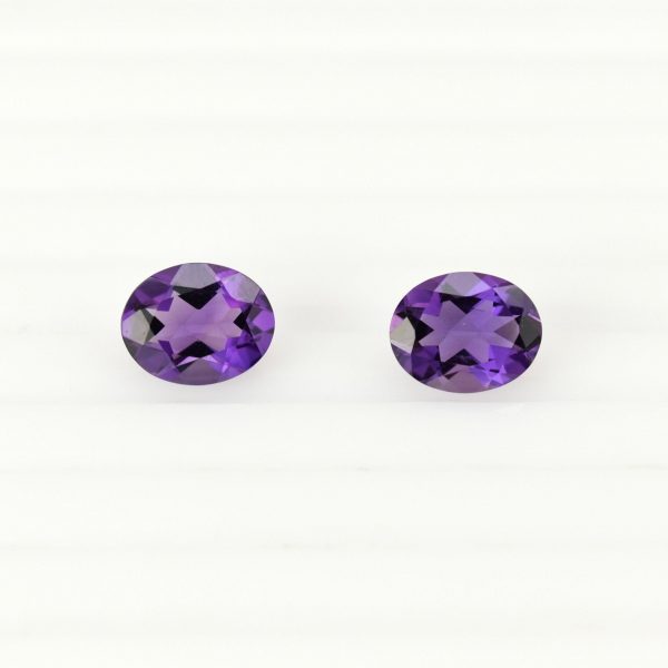 natural amethyst oval cut, 1.70 - 2.50 carats, 10 x 8 mm, suitable for jewelry, February birthstone.