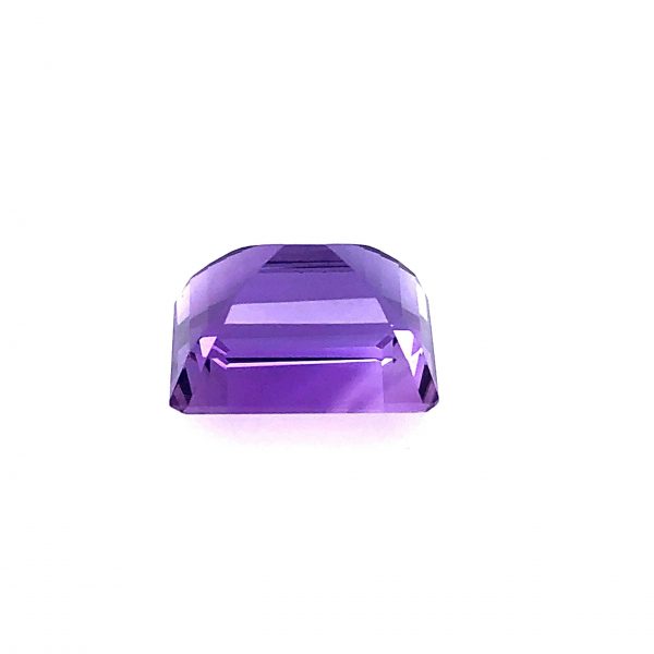 Natural AAA quality loose octagon-shaped emerald cut Amethyst stone, weighing 14.69 carats per gemstone approx. This exclusive and unique precious gemstone is ideal for jewelry making and comes with free shipping.