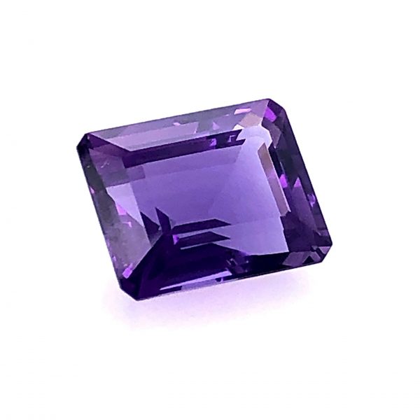 Natural AAA quality loose octagon-shaped emerald cut Amethyst stone, weighing 14.69 carats per gemstone approx. This exclusive and unique precious gemstone is ideal for jewelry making and comes with free shipping.