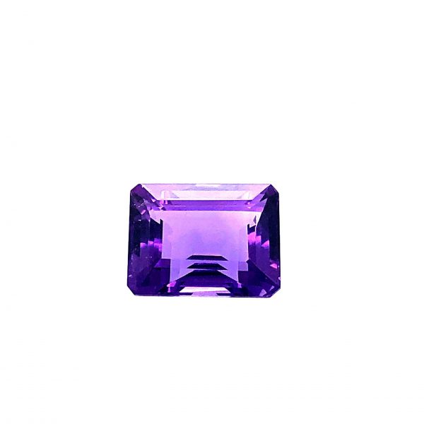 Natural AAA quality loose octagon-shaped emerald cut Amethyst stone, weighing 14.69 carats per gemstone approx. This exclusive and unique precious gemstone is ideal for jewelry making and comes with free shipping.