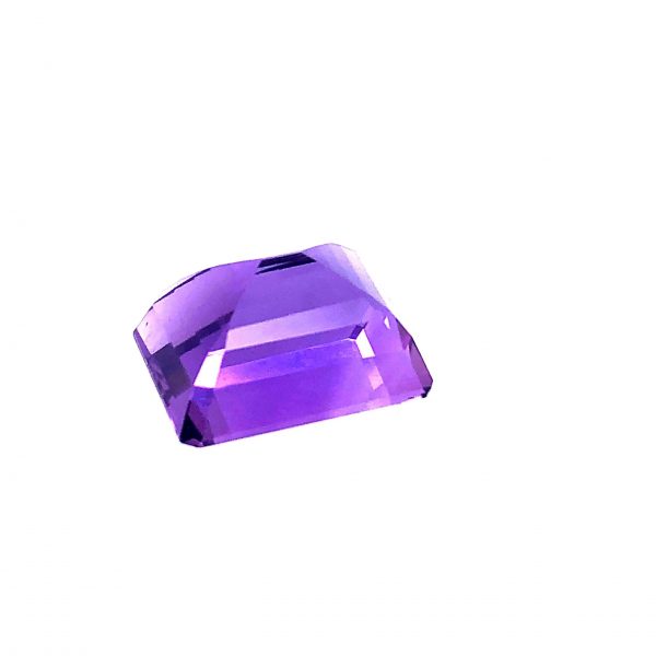 Natural AAA quality loose octagon-shaped emerald cut Amethyst stone, weighing 14.69 carats per gemstone approx. This exclusive and unique precious gemstone is ideal for jewelry making and comes with free shipping.